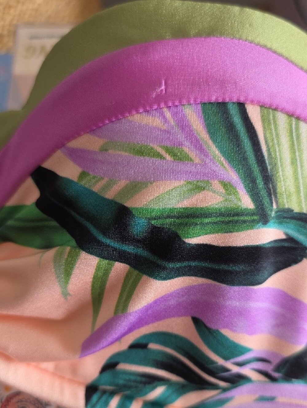 Seafolly Viva Vacation Bandeau Bikini Top - Peach & Pink Tropical Print - Picture 2 of 3